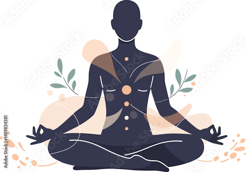 Meditating Person - Minimalist Vector Design