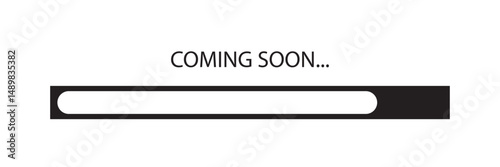 Coming soon loading. no image, no video available. simple coming soon page vector illustration, isolated with background. eps10