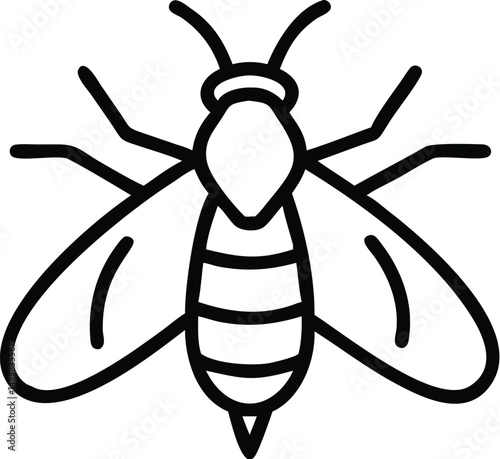 vector illustration of a bee