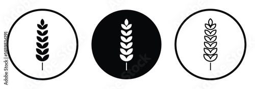  wheat ears icon vector,   wheat icon set.