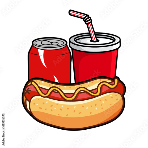 hot dog and cola