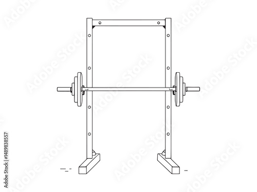 Smith Machine line art illustration
