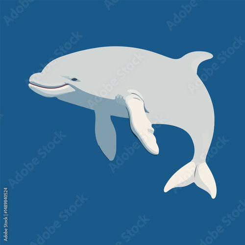 vector illustration of a dolphin