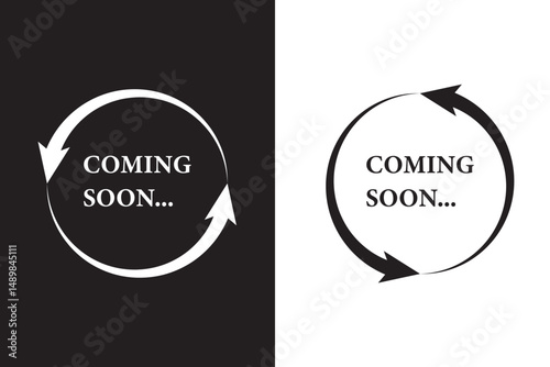 Coming soon loading. No image, coming soon page icon isolated on white background