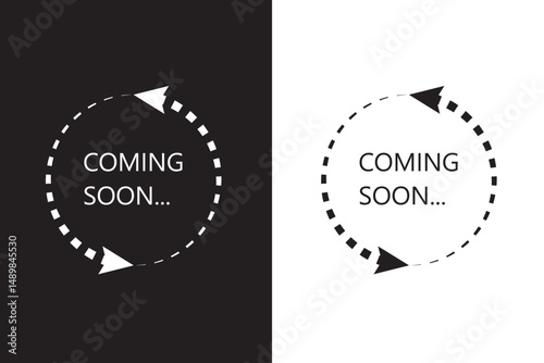 coming soon loading. no image, no video available. simple coming soon page vector illustration