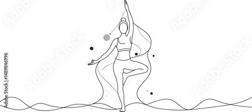 Minimalist Yoga Pose Vector
