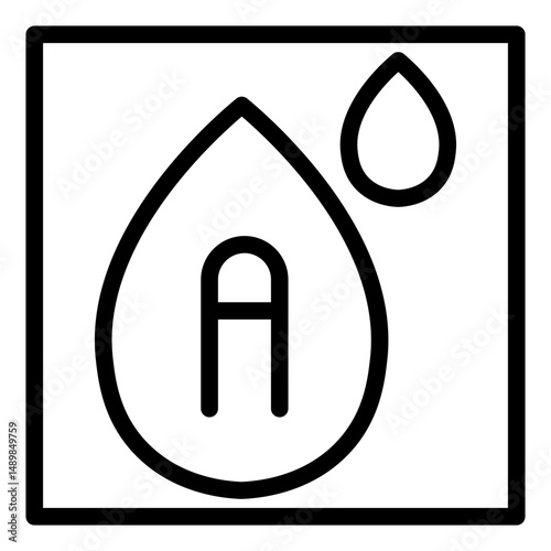 blood type line icon