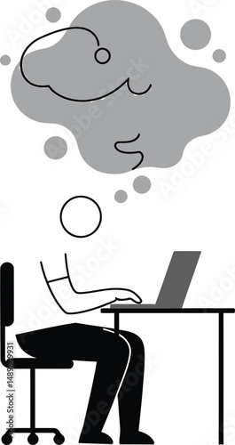 Writer's Imagination Vector Design