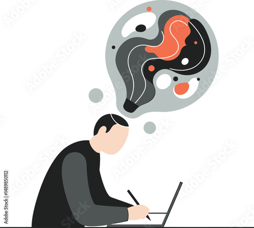 Writer's Imagination Vector