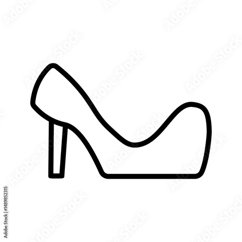 Women's high heel shoes set vector icon isolated on white background.