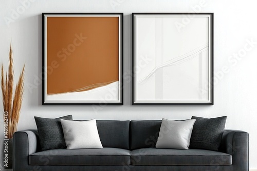 Modern minimalist art display living room wall art contemporary indoor aesthetic appeal