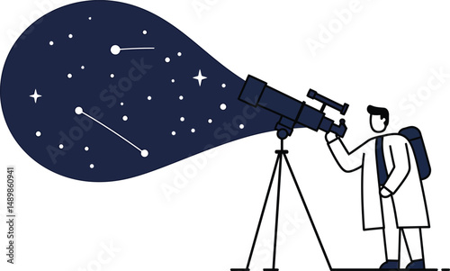 Minimalist Scientist Stargazing