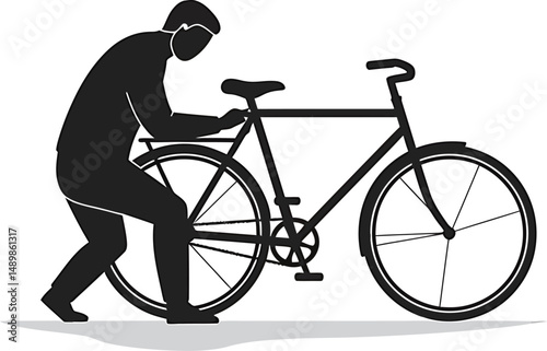 Minimalist Vector: Bicycle Restoration