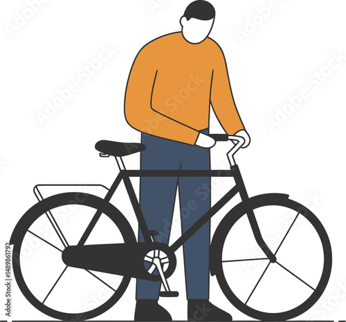 Bicycle Restoration: Minimalist Vector Design