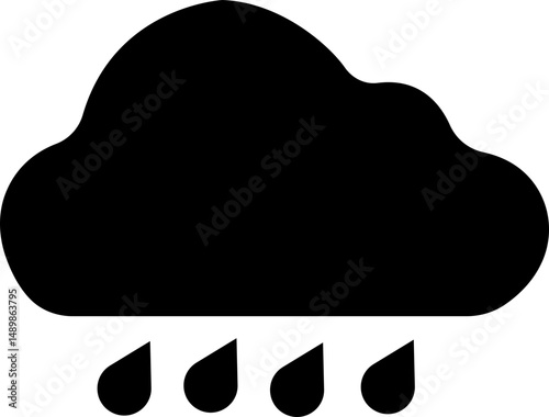 Weather flat icons set. Sun, rain, thunder storm, dew, wind, snow cloud, night sky render style symbol isolated on transparent background