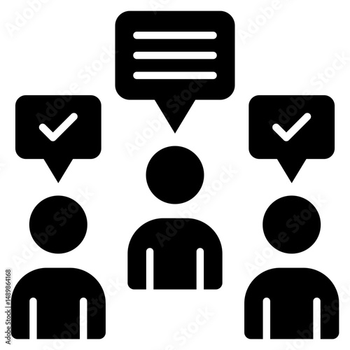 Interpersonal Skill Icon Glyph