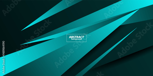 Abstract green triangle geometric background. Simple triangle pattern with shadow. Vector eps10