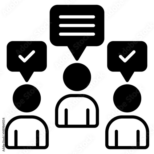 Interpersonal Skill Icon Black