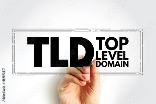 Bilde på lerret TLD - Top Level Domain is one of the domains at the highest level in the hierarc
