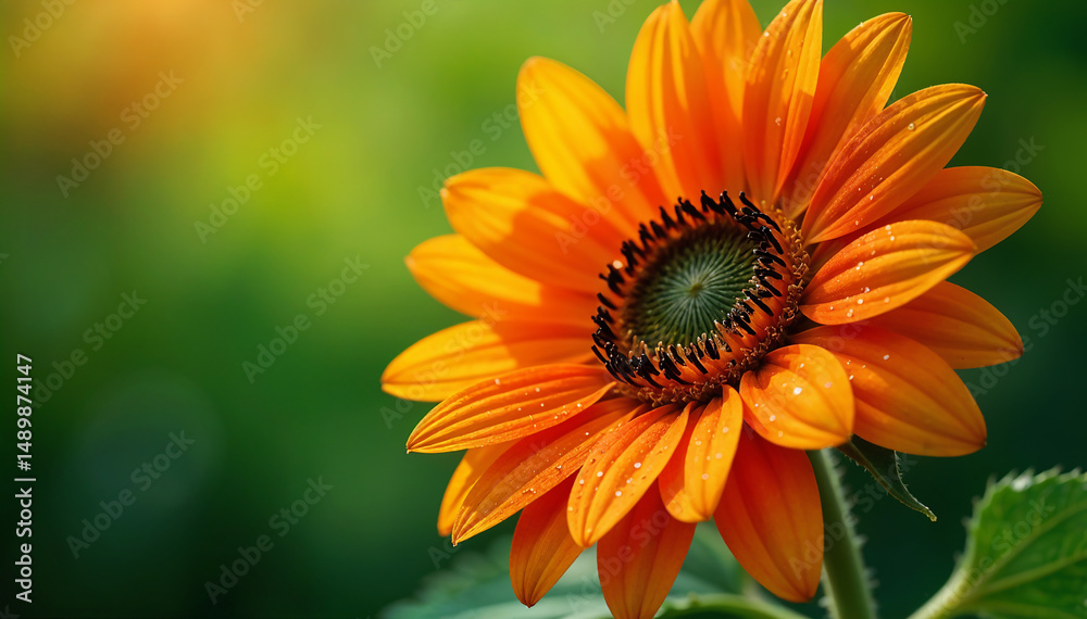A close-up of a vibrant orange sunflower with intricate patterns and textures, showcasing the flower’s center and petals A close-up of a vibrant orange sunflower with intricate patterns and textures, showcasing the flower’s center and petals