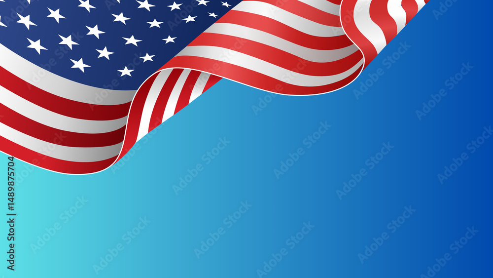 Fototapeta premium American flag banner