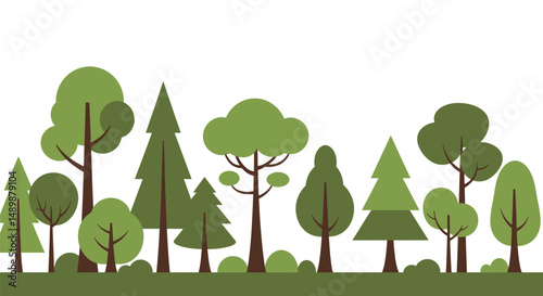 Diverse Illustrated Trees Collection for Design & Education