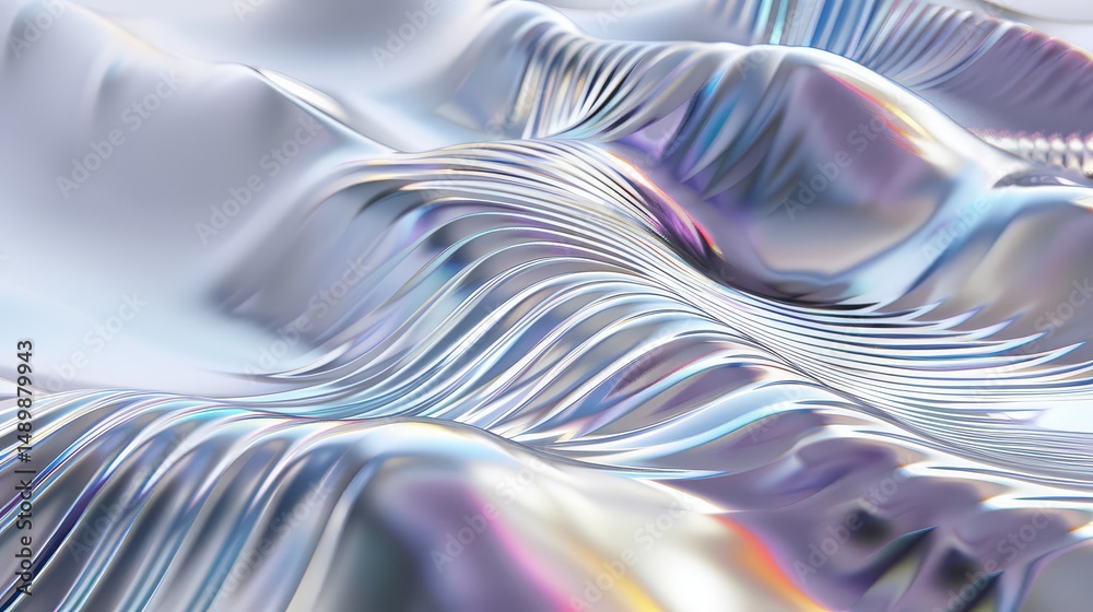 Naklejka premium Abstract iridescent wave design