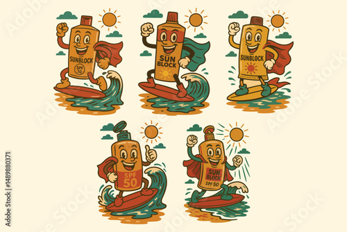Superhero Sunblock Surfing Adventure