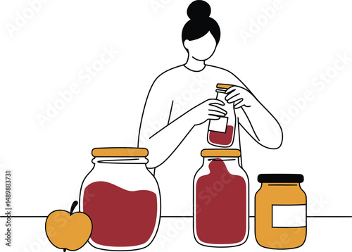 Minimalist Jam Bottling