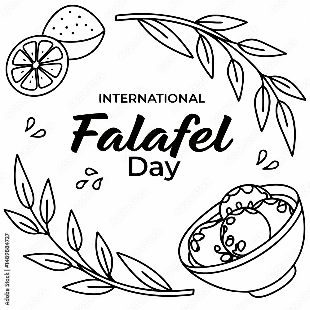 Obraz premium INTERNATIONAL FALAFEL DAY vector illustration