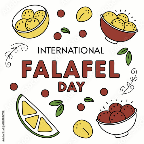 INTERNATIONAL FALAFEL DAY vector illustration