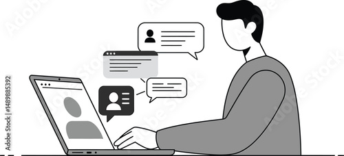 Minimalist Vector Video Conference