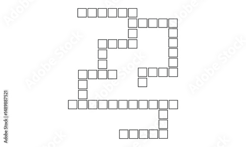 Crossword flat icon. crossword on white background. crossword sign  . Vector Illustration . EPS 10 . 