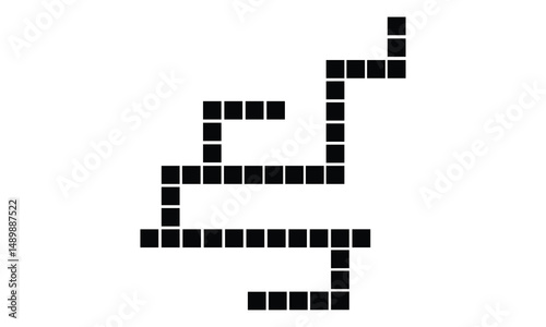 Crossword flat icon. crossword on white background. crossword sign  . Vector Illustration . EPS 10 . 