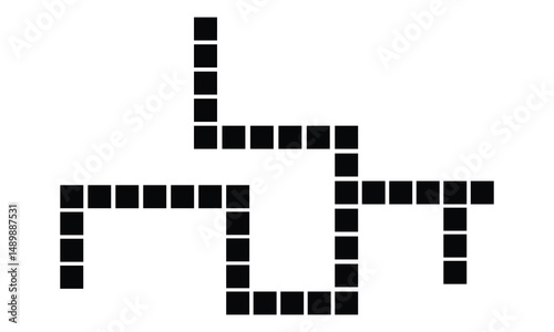 Crossword flat icon. crossword on white background. crossword sign  . Vector Illustration . EPS 10 . 
