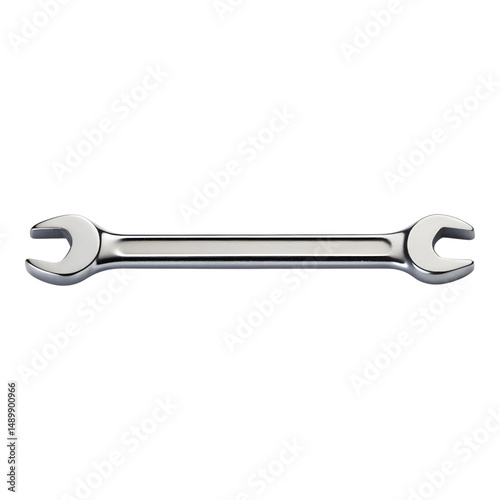Chrome combination wrench a professional tool for mechanical work isolated isolated on transparent background
