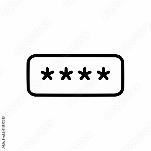 Simple password field icon with hidden dots — login protection.