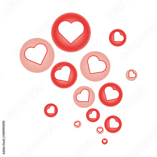 3d love icon vector