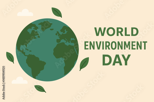 World Enviroment Day Cover Poster vector Template