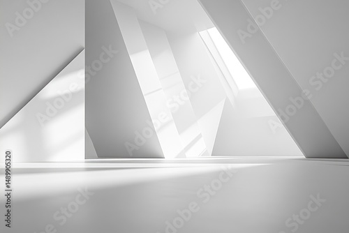 Wallpaper Mural Modern, minimalist interior design with sharp angles.  Bright, light-filled space Torontodigital.ca