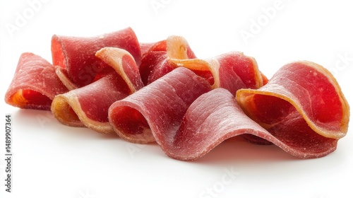 A long piece of meat with a red and yellow color