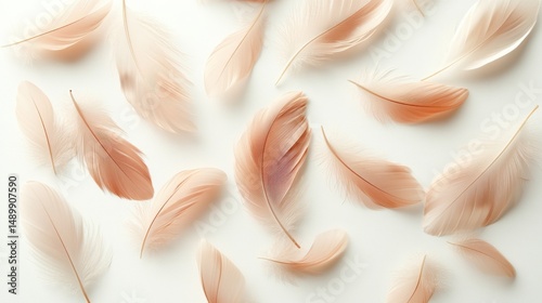 A close up of many feathers of different sizes and colors