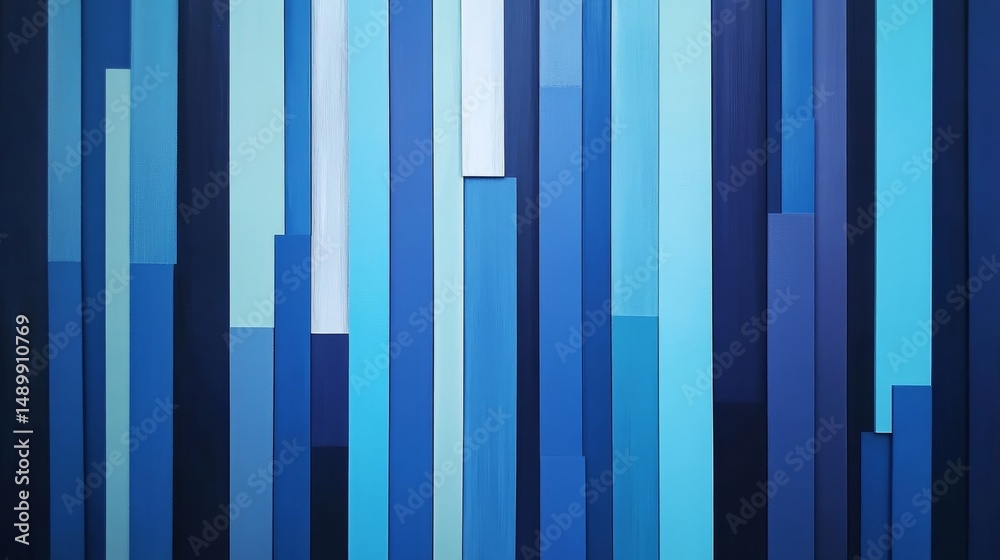 Obraz premium Abstract blue vertical gradient stripes on dark background, modern minimalist pattern for digital and graphic design projects