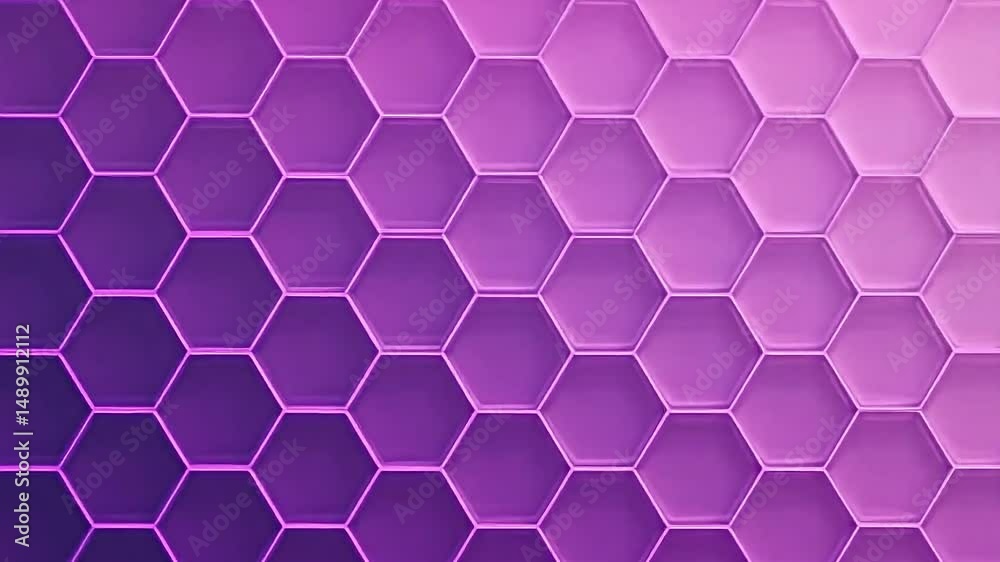 elegant hexagonal shape gradient in shades of purple and pink, soft and calming, modern visual appeal, perfect for educational videos and presentations, promotes clarity and focus