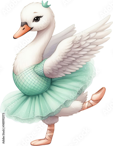 white duck in a white background