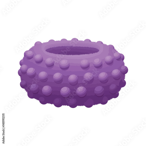 “Purple Textured Rubber Massage Ring with Raised Bumps – Fitness and Therapy Equipment”