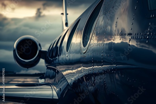 Private Jet's Sleek Design: Exploring the Aerodynamic Marvel of Luxury Air Travel, Soaring Through the Clouds with Grace and Precision.