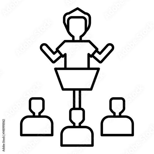 Male Choir Conductor outline icon