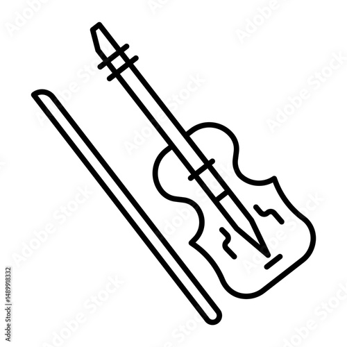 Violin outline icon