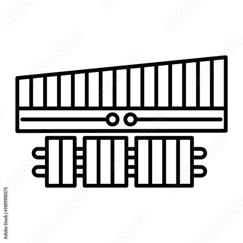 Xylophone outline icon